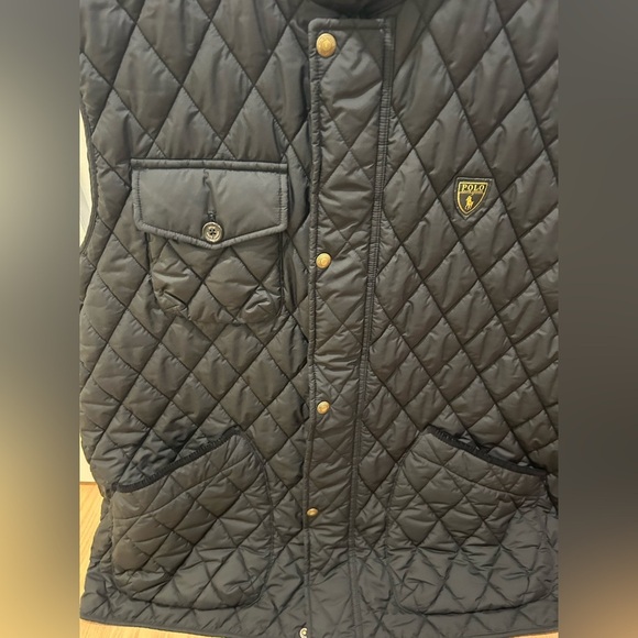 Ralph Lauren Polo Men's Quilted Black Vest - Picture 2 of 6